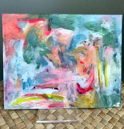 Refining color blending and layering in reverse on clear acrylic.