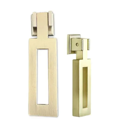 Drop Rectangular Satin Brass Pull