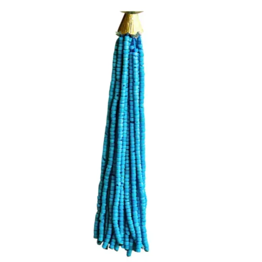 Turquoise Bead Ting Ting Tassel