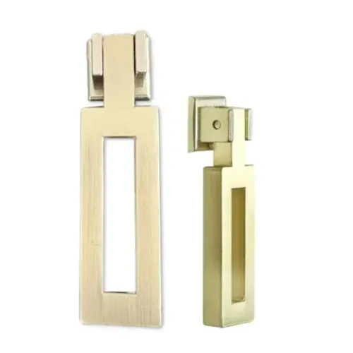 rectangular satin brass pull