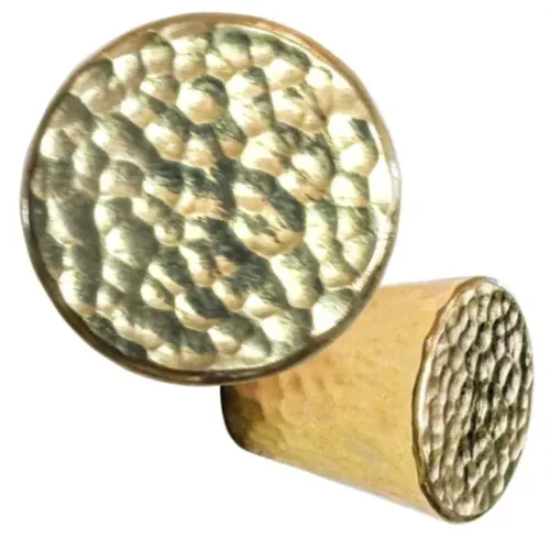 brass knob with hammered detail