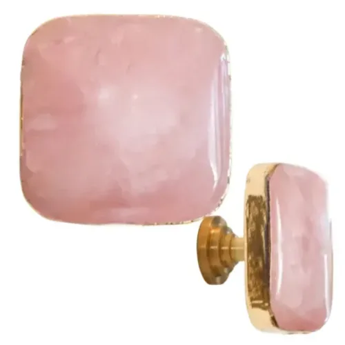 pink quartz knob