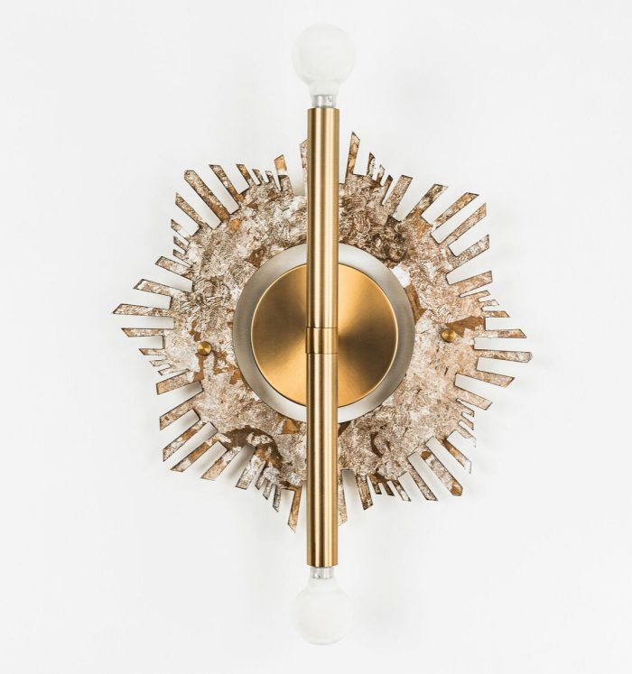 medallion with modern sconce