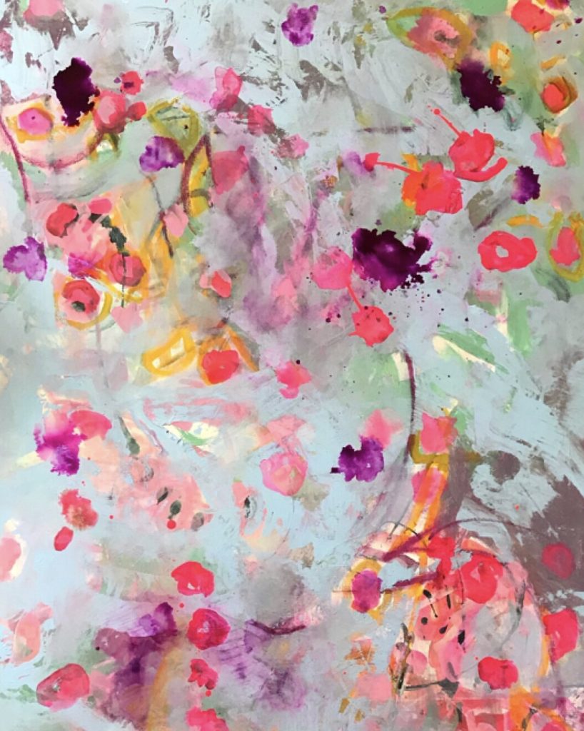 Electric Ladybug colorful abstract painting